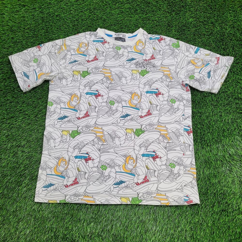 Vintage Y2K South-Pole Shoes Shirt XL 24x30 Doodle Art AOP